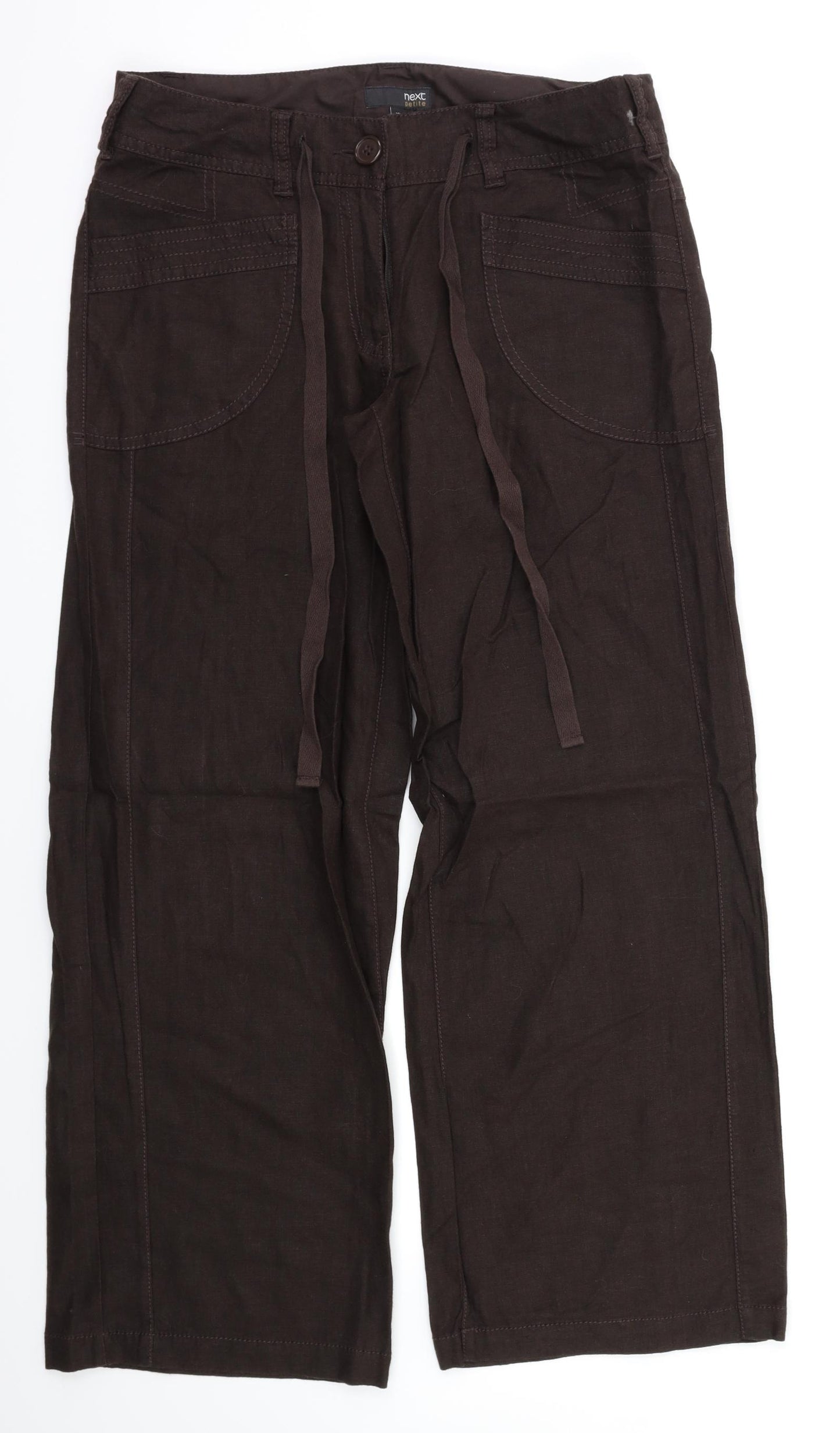 next petite Womens Brown   Trousers  Size 10 L30 in