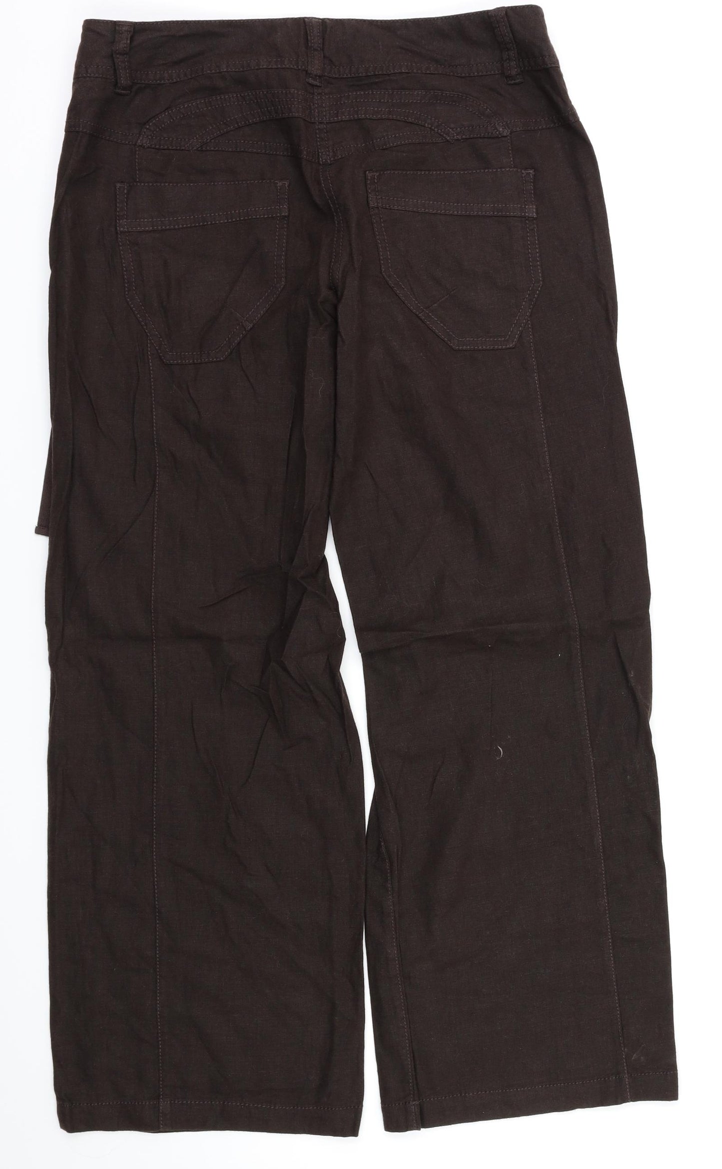 next petite Womens Brown   Trousers  Size 10 L30 in