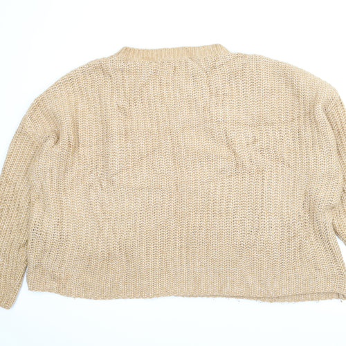 Zara Womens Orange   Pullover Jumper Size L