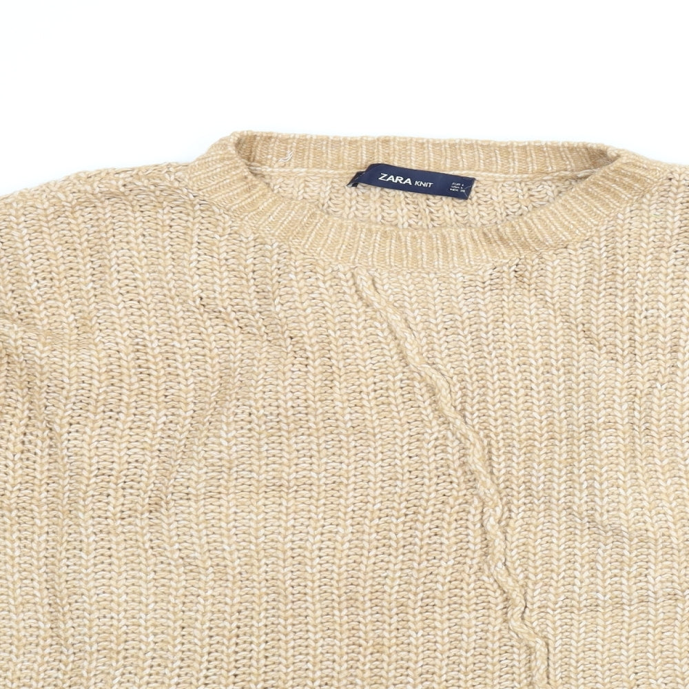 Zara Womens Orange   Pullover Jumper Size L