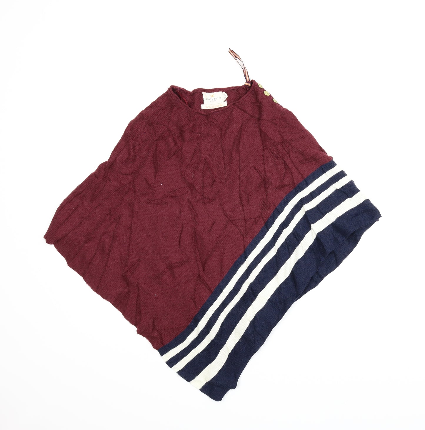 Holly & Whyte Womens Purple Striped  Cape Jumper Size XS  - Poncho