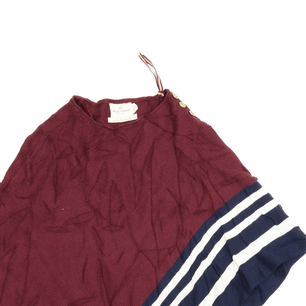 Holly & Whyte Womens Purple Striped  Cape Jumper Size XS  - Poncho