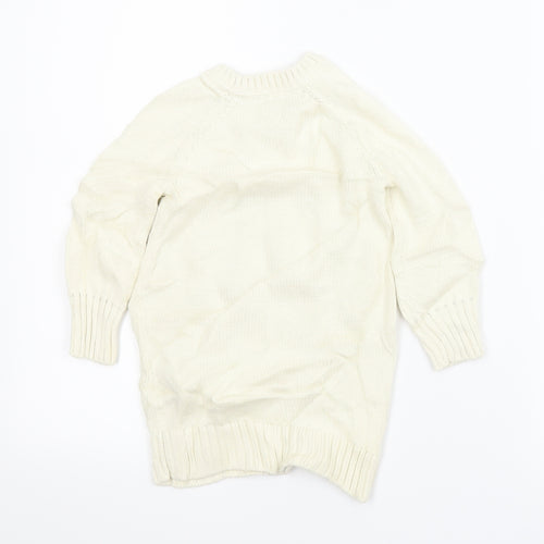 Gap Girls Ivory   Jumper Dress  Size 2 Years  - Colourful bobbles