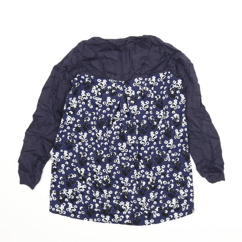 George Womens Blue Floral  Pullover Jumper Size 12