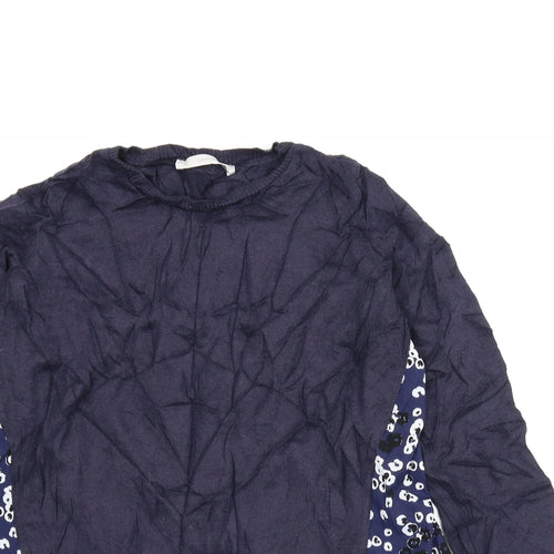 George Womens Blue Floral  Pullover Jumper Size 12