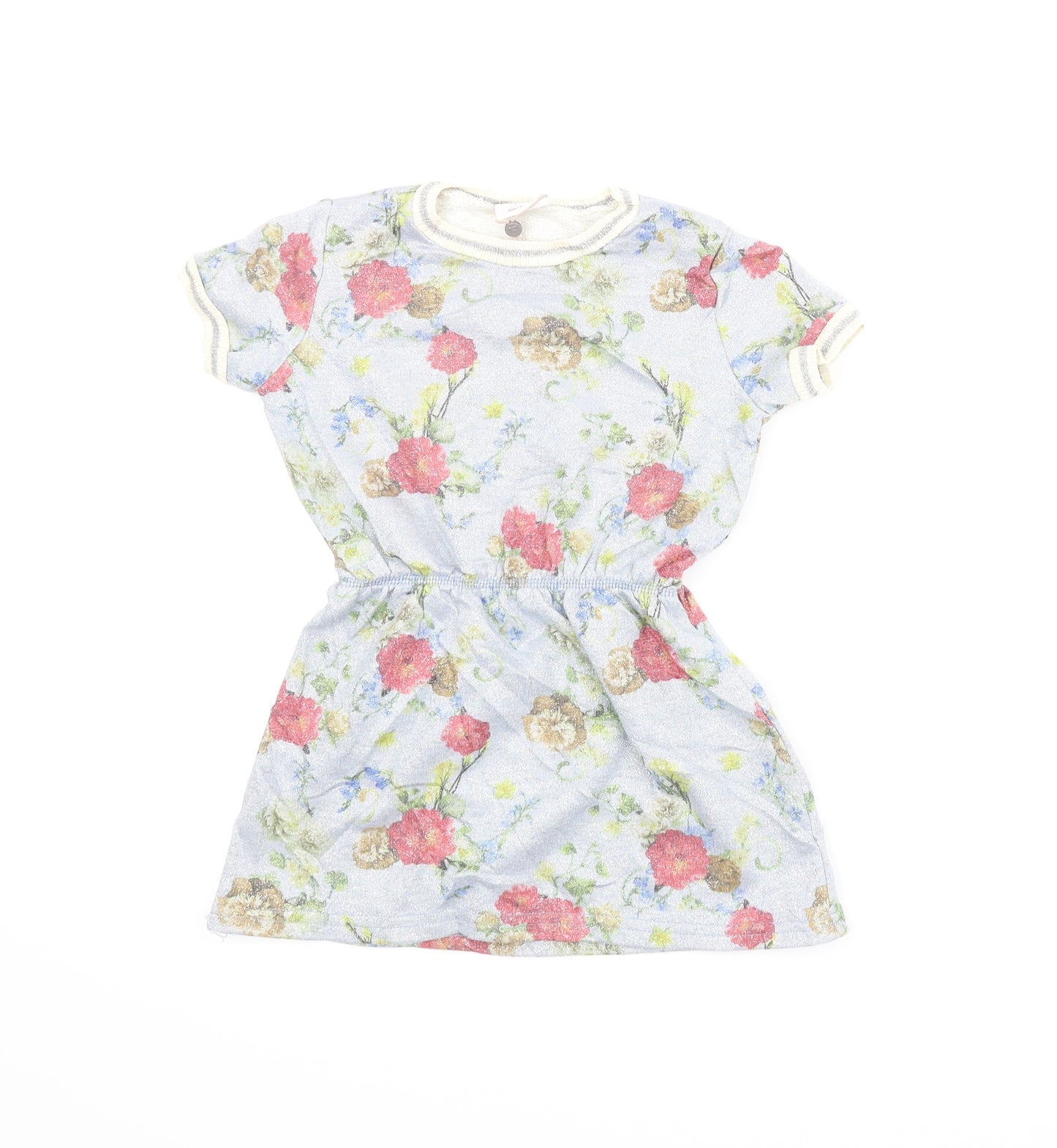 Friends Girls Blue Floral  A-Line  Size 3-4 Years
