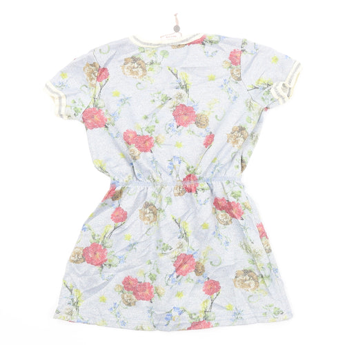 Friends Girls Blue Floral  A-Line  Size 3-4 Years
