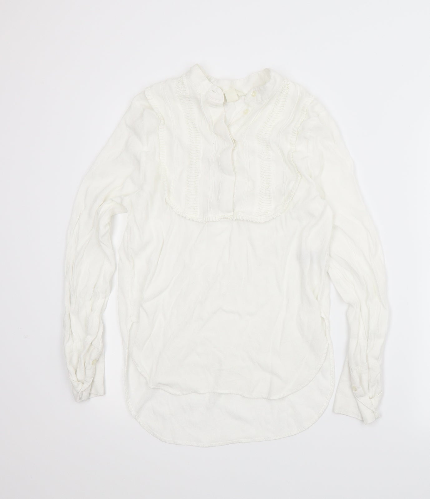 H&M Womens White   Basic Blouse Size 6