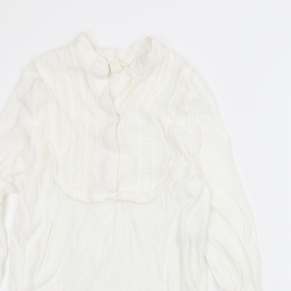H&M Womens White   Basic Blouse Size 6