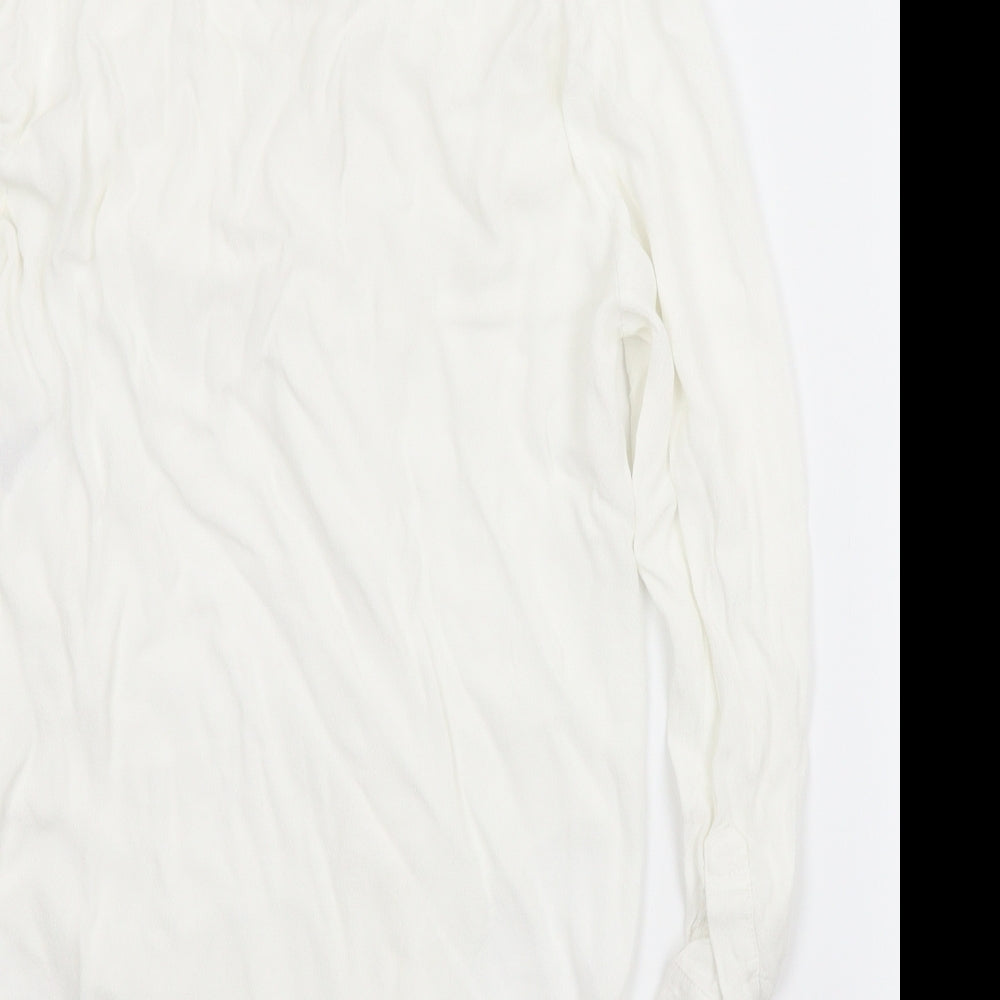 H&M Womens White   Basic Blouse Size 6