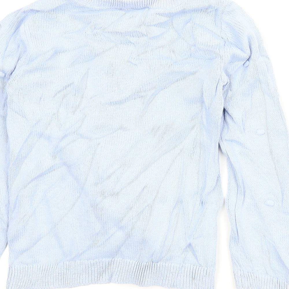 TU Girls Blue Animal Print  Pullover Jumper Size 3-4 Years  - Christmas, Penguin