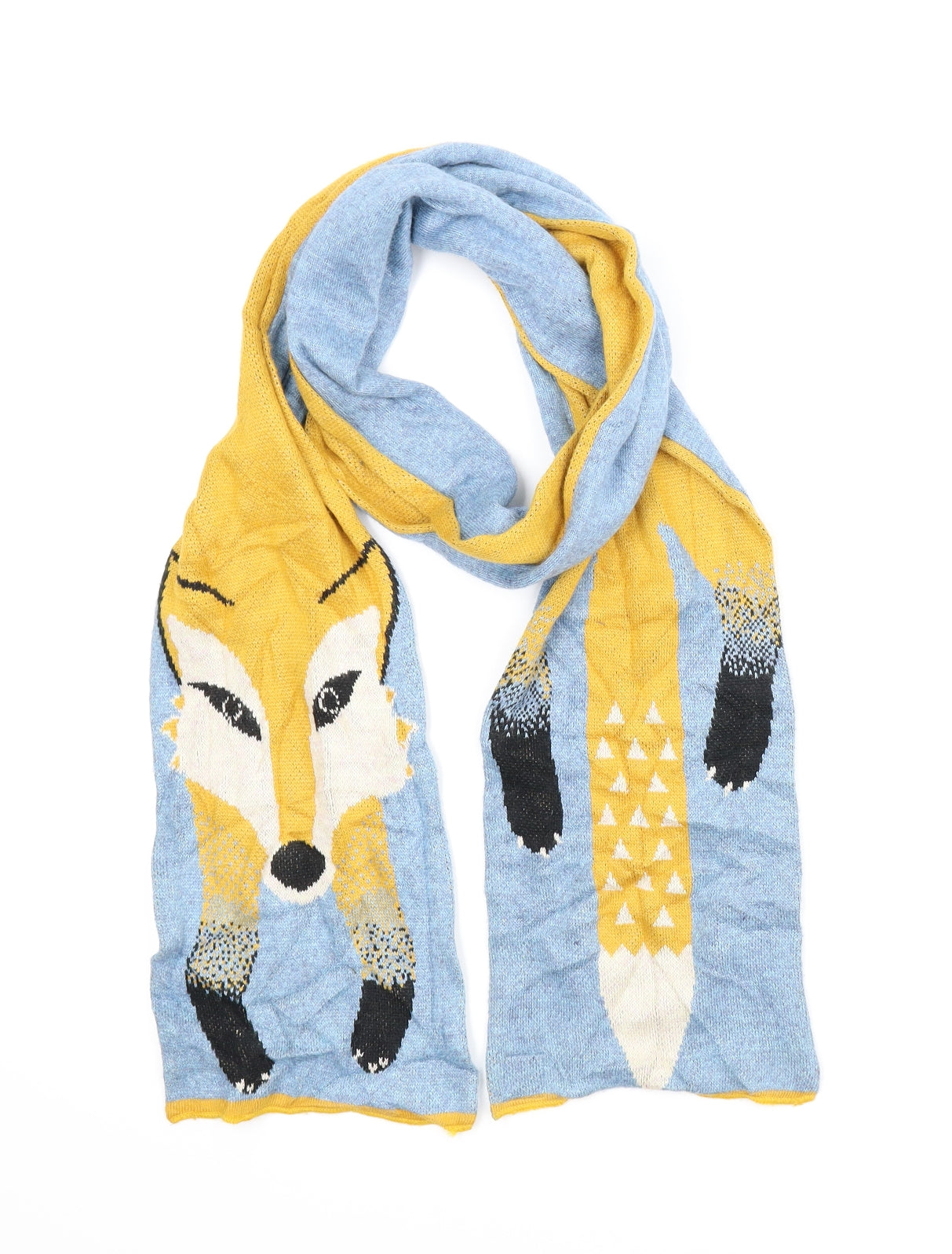 Yumi Unisex Orange Animal Print   Scarf   - Fox