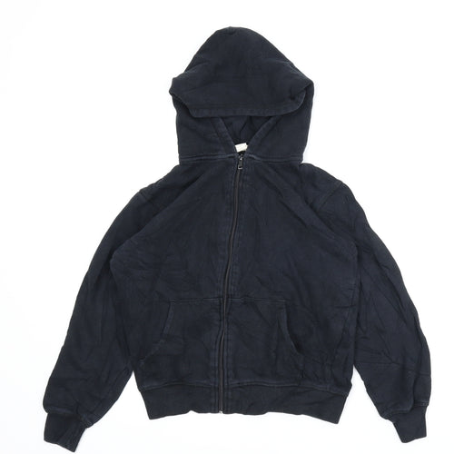 H&M Boys Black   Full Zip Hoodie Size 10-11 Years
