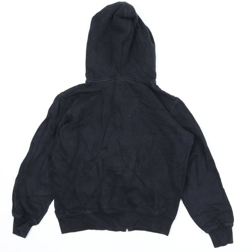 H&M Boys Black   Full Zip Hoodie Size 10-11 Years