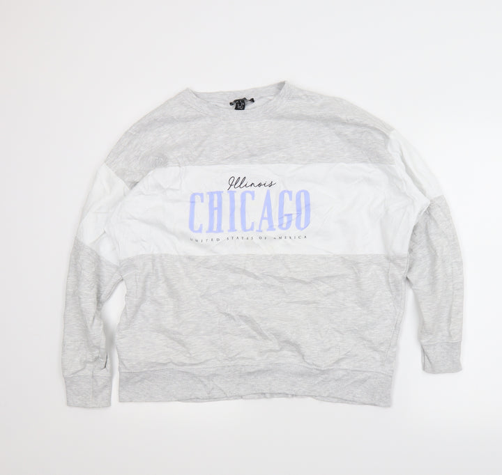 New Look Mens Grey   Pullover Sweatshirt Size S
