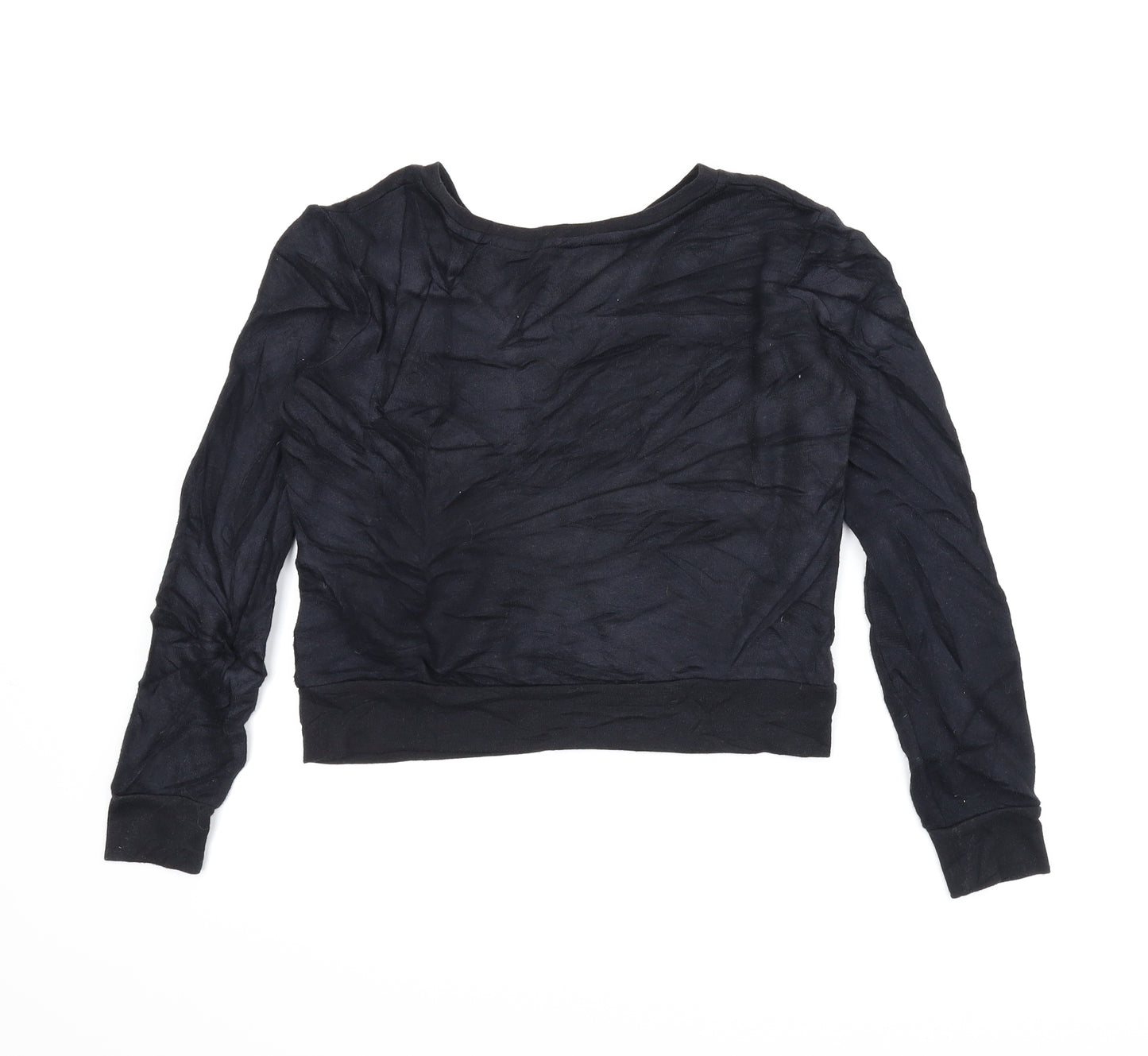 M&Co Girls Black   Pullover Sweatshirt Size 9-10 Years
