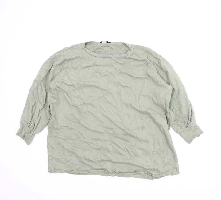 PRETTYLITTLETHING Womens Green   Pullover Sweatshirt Size 6