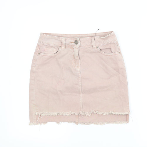 NEXT Womens Pink  Denim A-Line Skirt Size 6