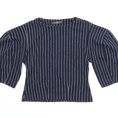 NEXT Womens Blue Striped  Basic Blouse Size 6