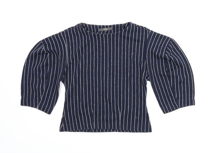 NEXT Womens Blue Striped  Basic Blouse Size 6