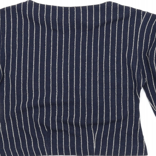 NEXT Womens Blue Striped  Basic Blouse Size 6