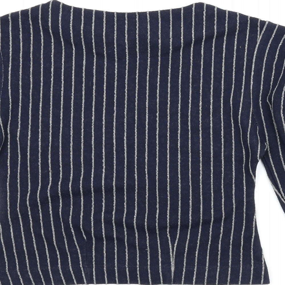NEXT Womens Blue Striped  Basic Blouse Size 6