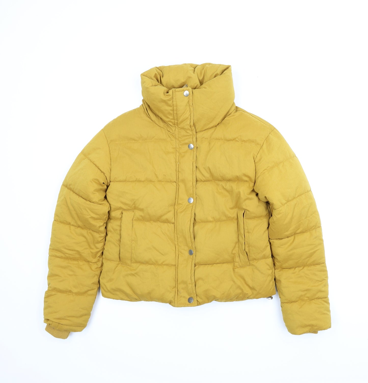 Primark Womens Yellow   Puffer Jacket Coat Size XS
