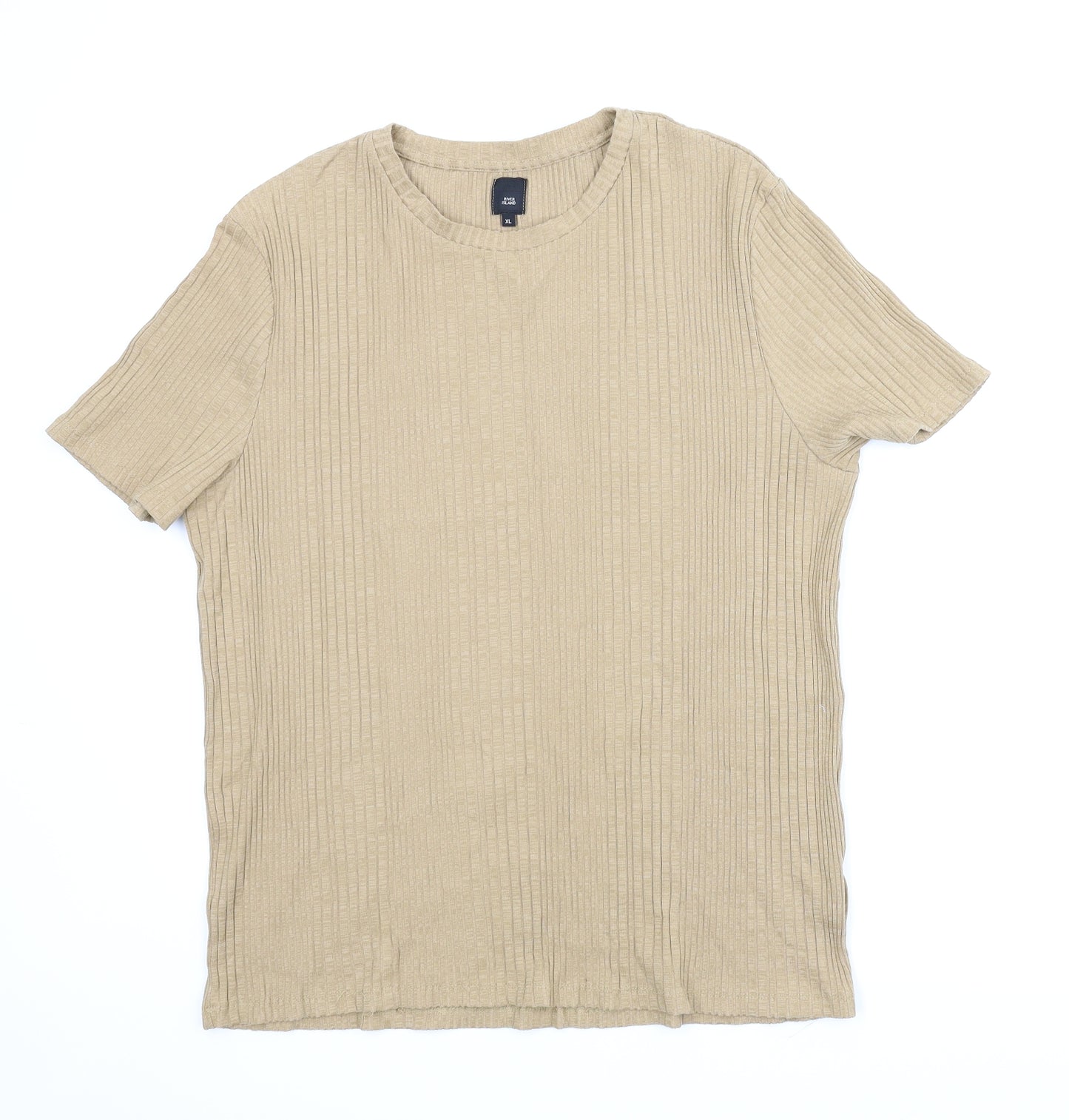River Island Mens Beige    T-Shirt Size XL