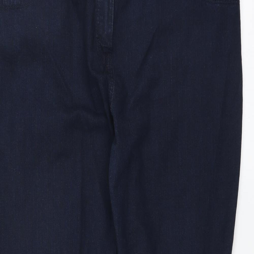 Marks and Spencer Womens Blue  Denim Straight Jeans Size 18 L31 in