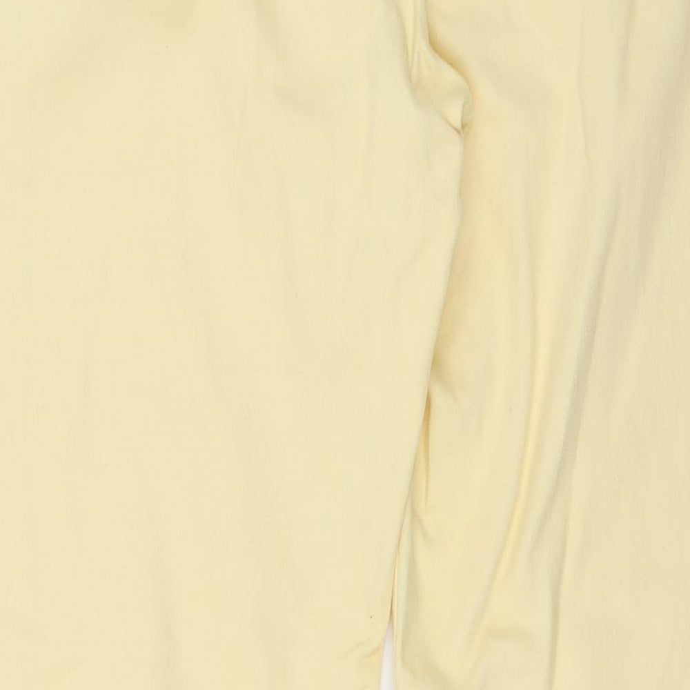 Primark Womens Yellow  Denim Straight Jeans Size 14 L26 in - Distressed hem