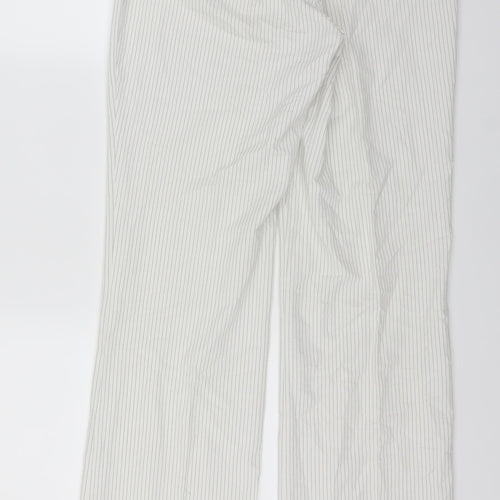 Apart Womens White Striped  Trousers  Size 10 L29 in