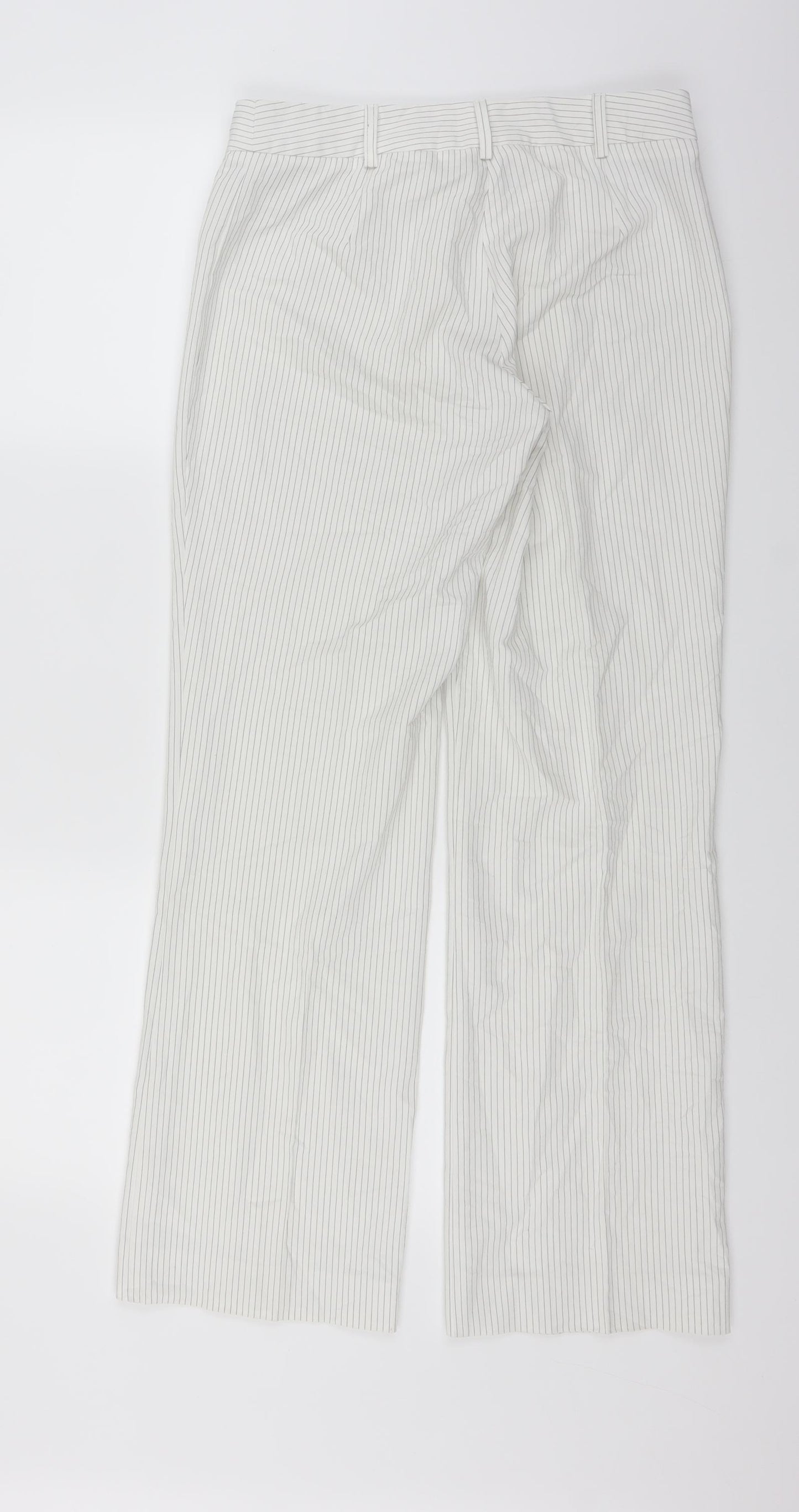 Apart Womens White Striped  Trousers  Size 10 L29 in
