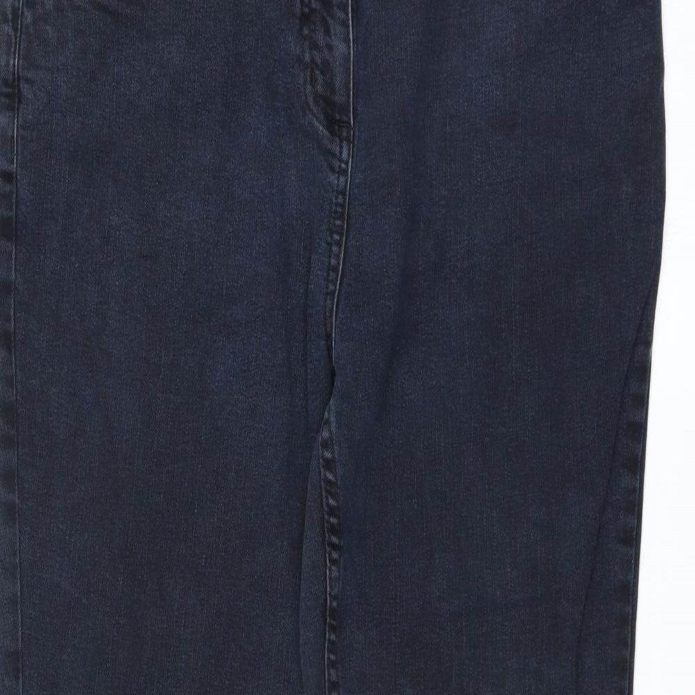 Marks and Spencer Womens Black  Denim Straight Jeans Size 14 L27 in