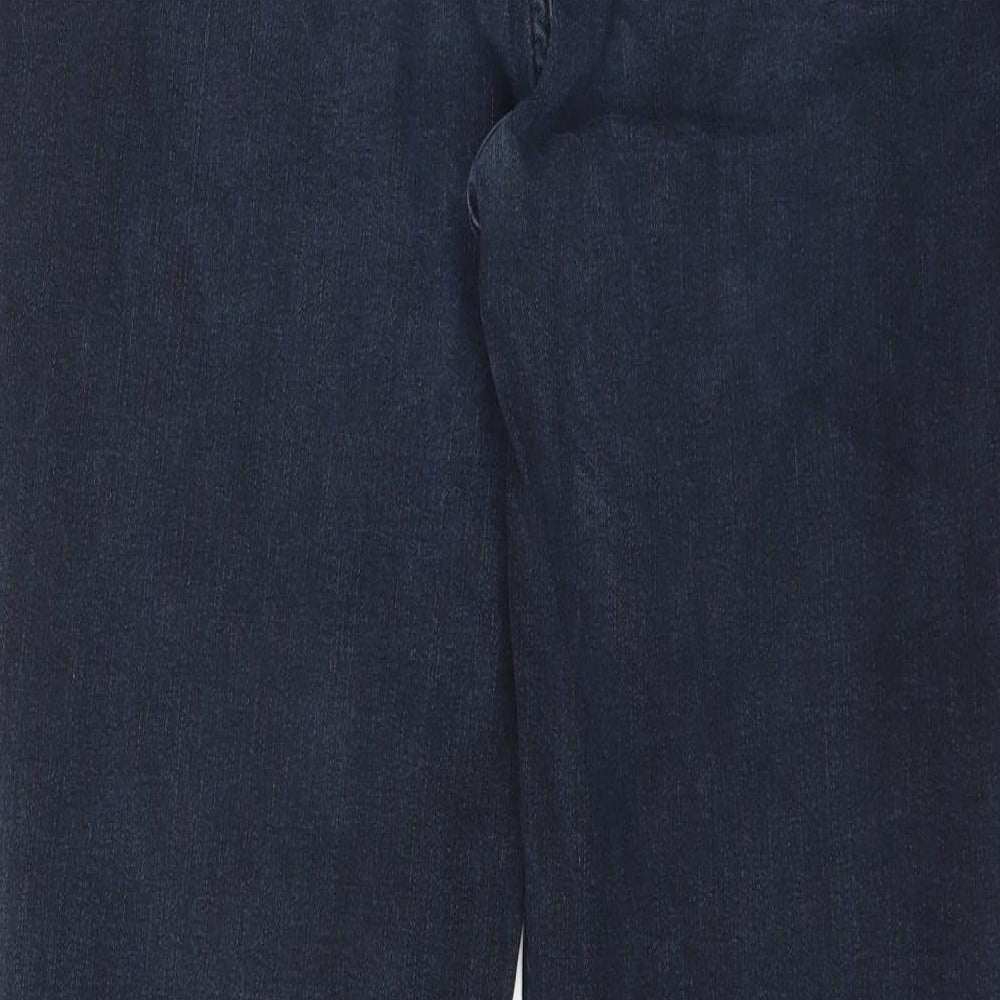 Marks and Spencer Womens Black  Denim Straight Jeans Size 14 L27 in