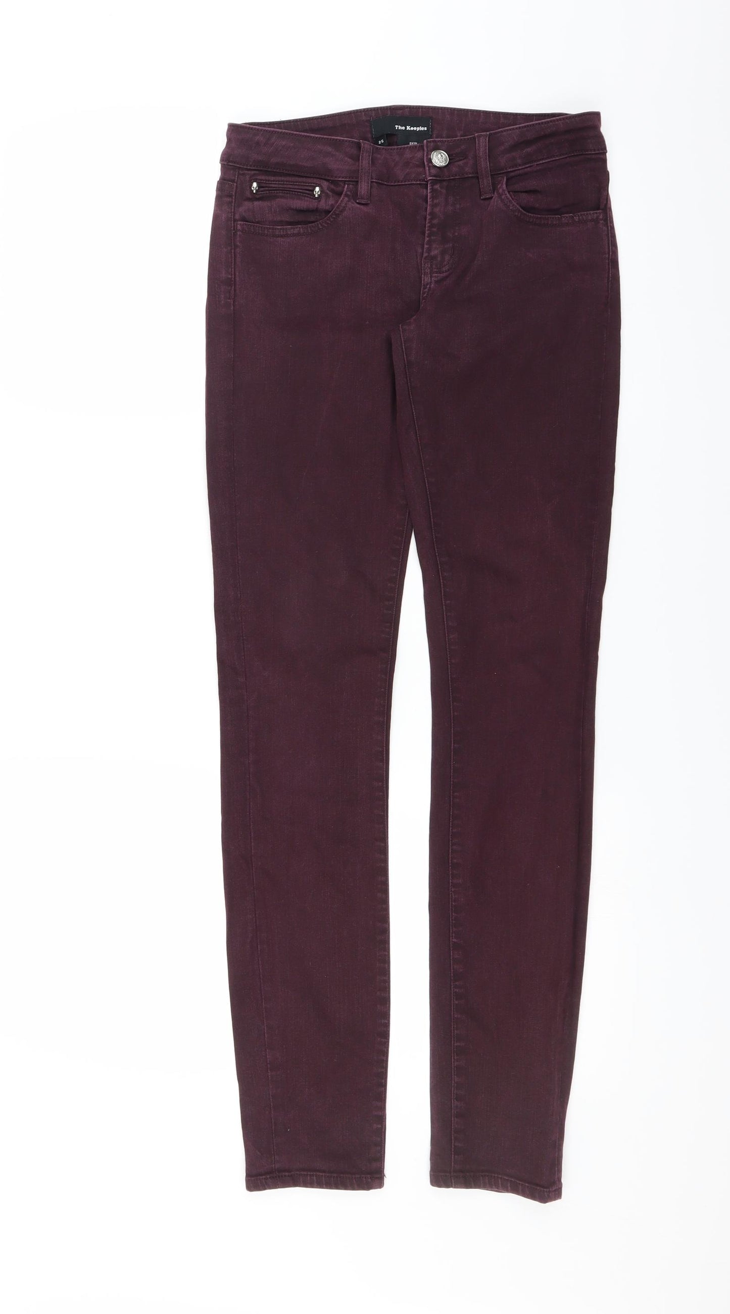 The Kooples Womens Purple  Denim Skinny Jeans Size 25 in L31 in