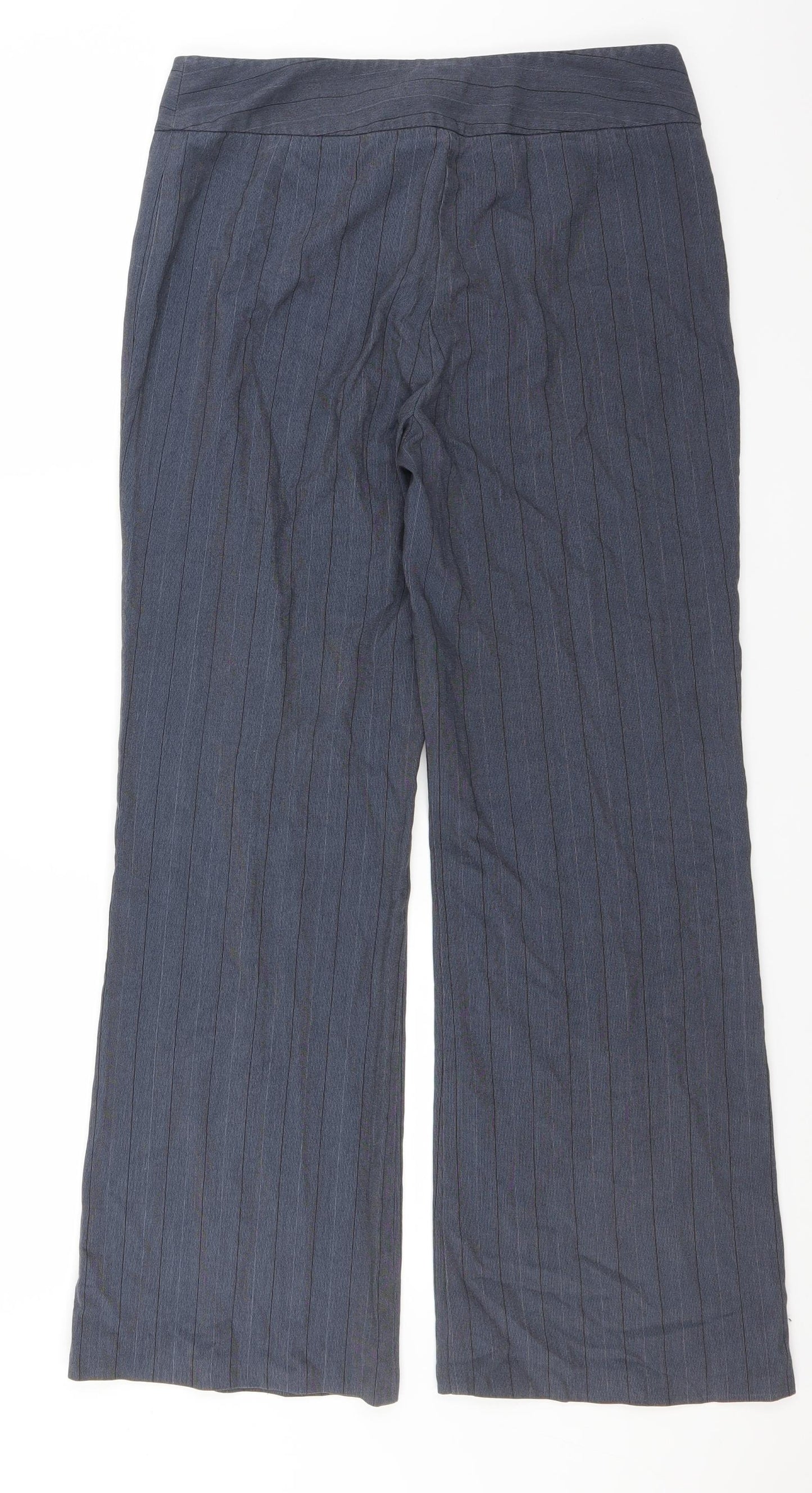 NEXT Womens Blue Striped  Trousers  Size 10 L28 in