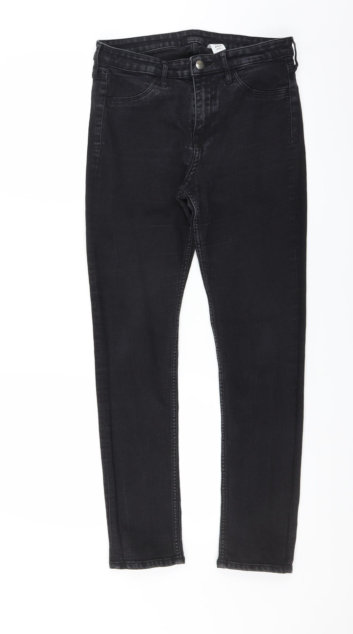 H&M Womens Black Denim Skinny Jeans Size 31 in L28 in - Ankle Grazer