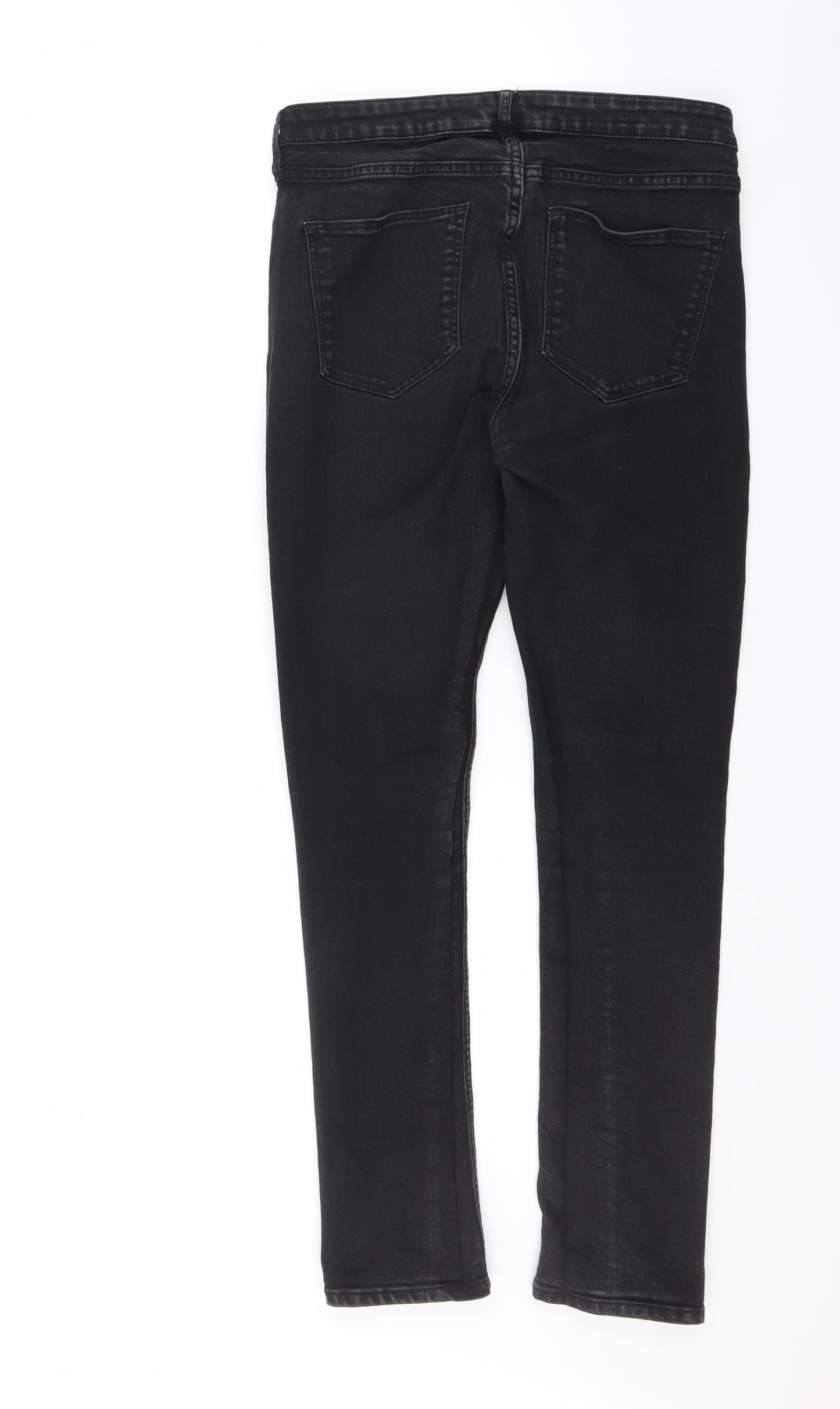H&M Womens Black  Denim Skinny Jeans Size 31 in L28 in - Ankle Grazer