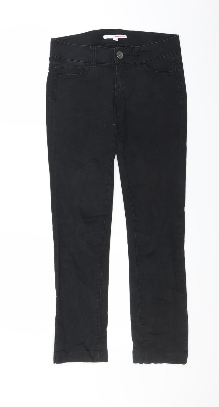 TALLY WEiJL Womens Black Denim Straight Jeans Size XS L30 in