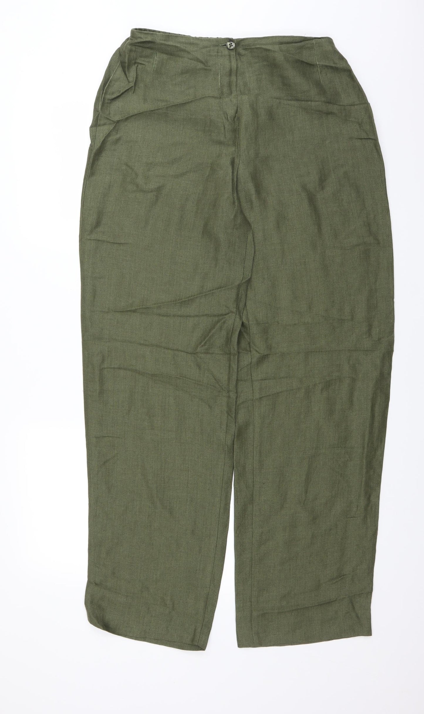 Marks and Spencer Womens Green   Trousers  Size 12 L32 in