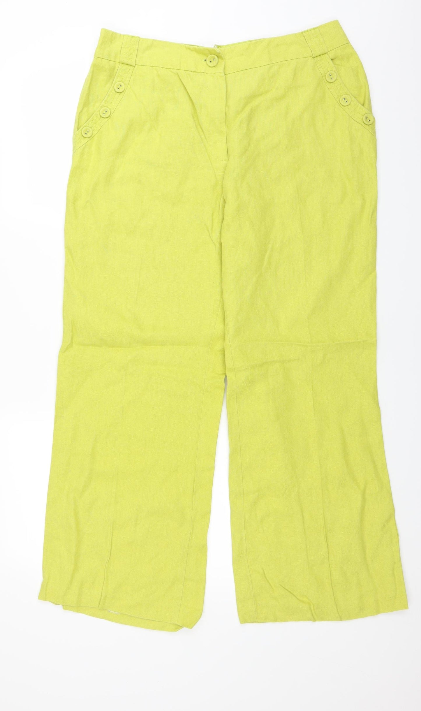 Preworn Womens Yellow   Trousers  Size 32 in L27 in