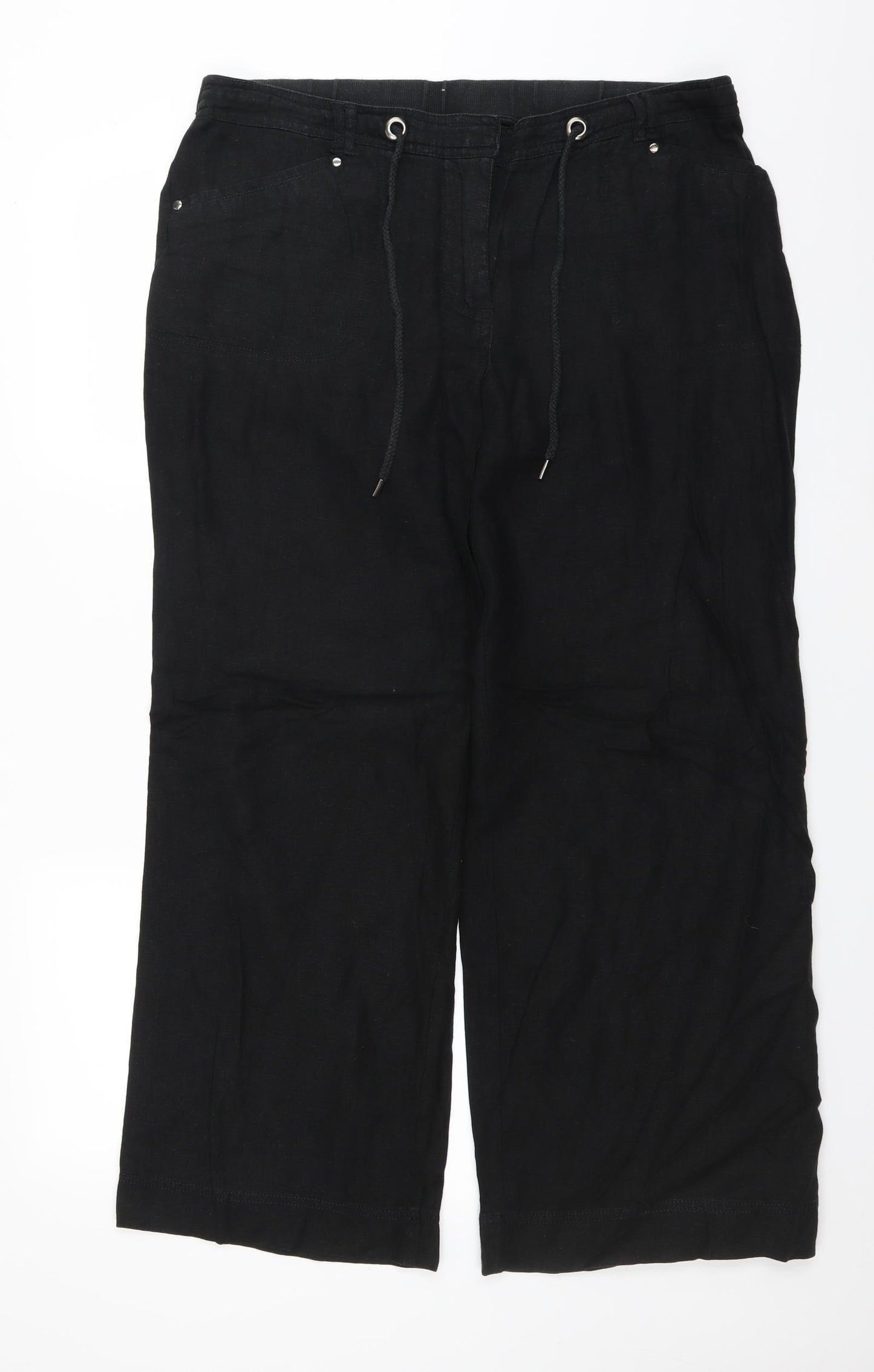 BHS Womens Black   Trousers  Size 16 L28 in