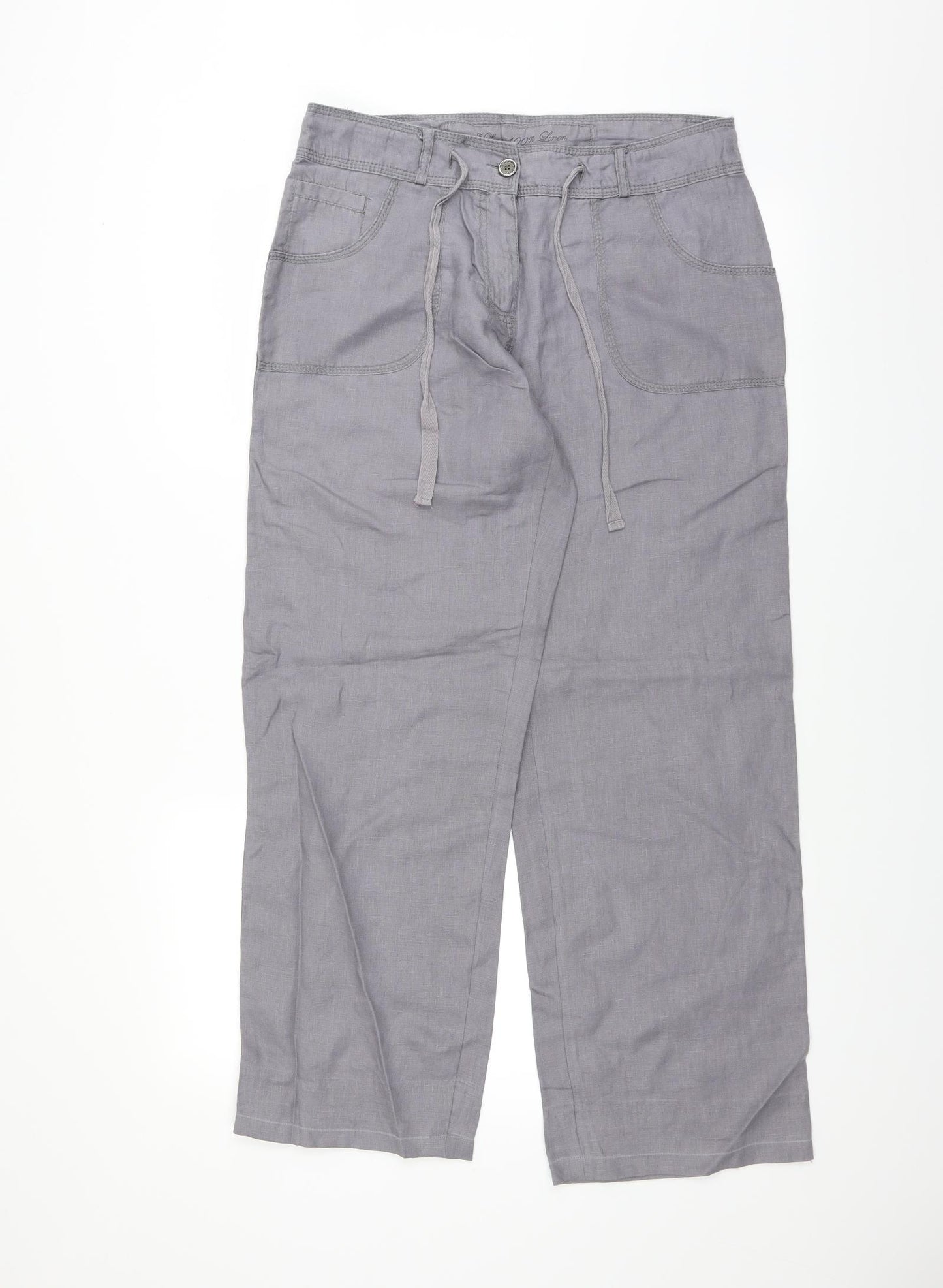 Primark Womens Grey   Trousers  Size 10 L28 in