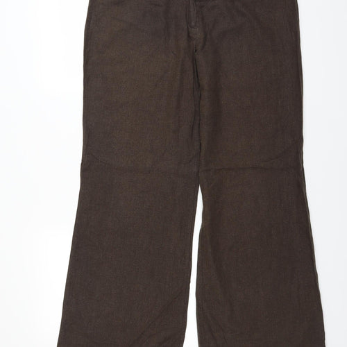New Look Womens Brown   Trousers  Size 14 L29 in