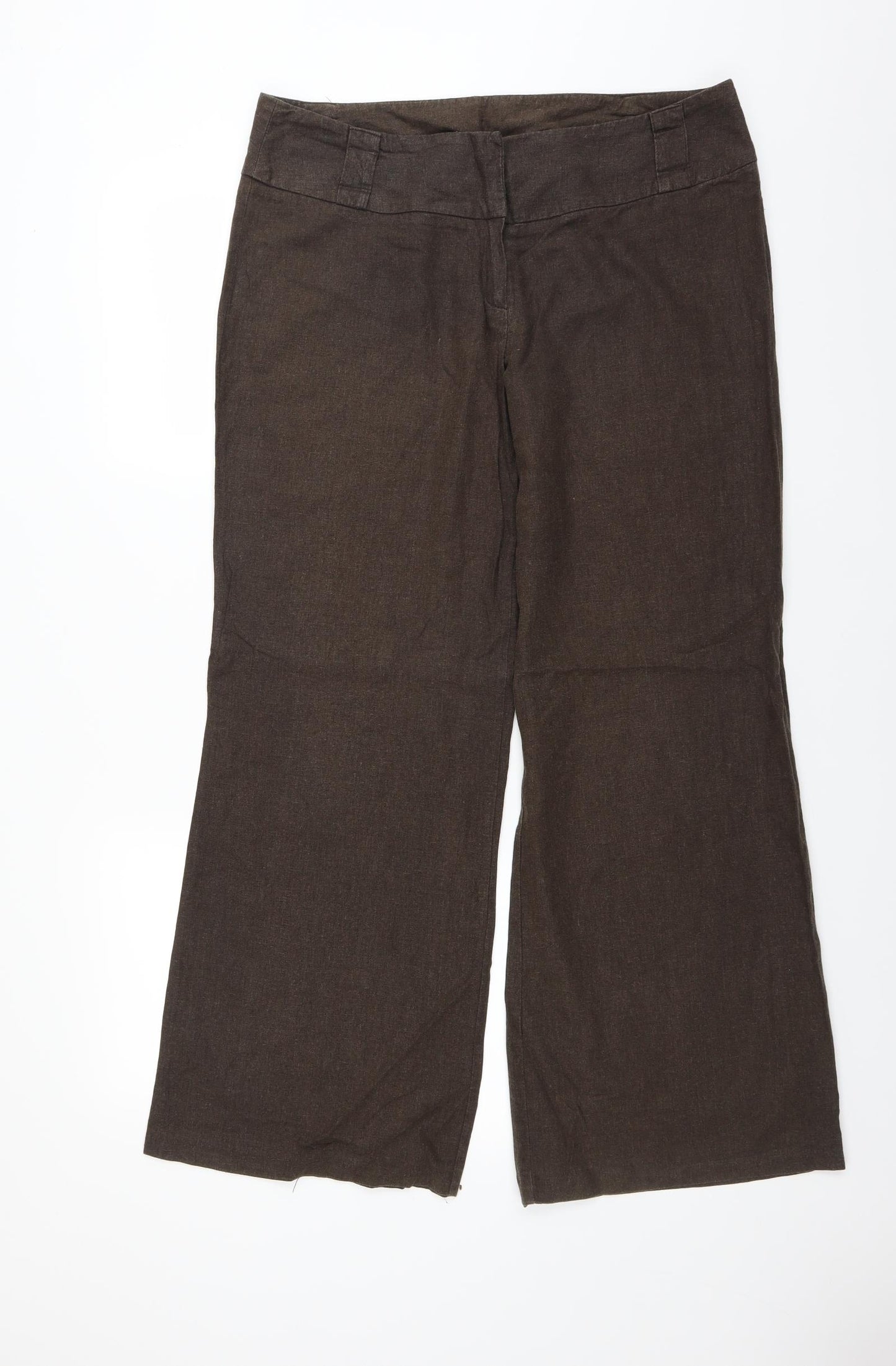 New Look Womens Brown   Trousers  Size 14 L29 in