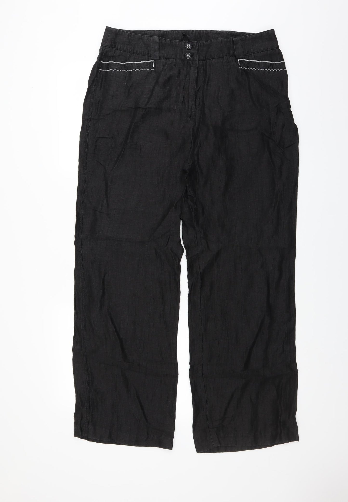 Gelco Womens Black   Trousers  Size 14 L32 in
