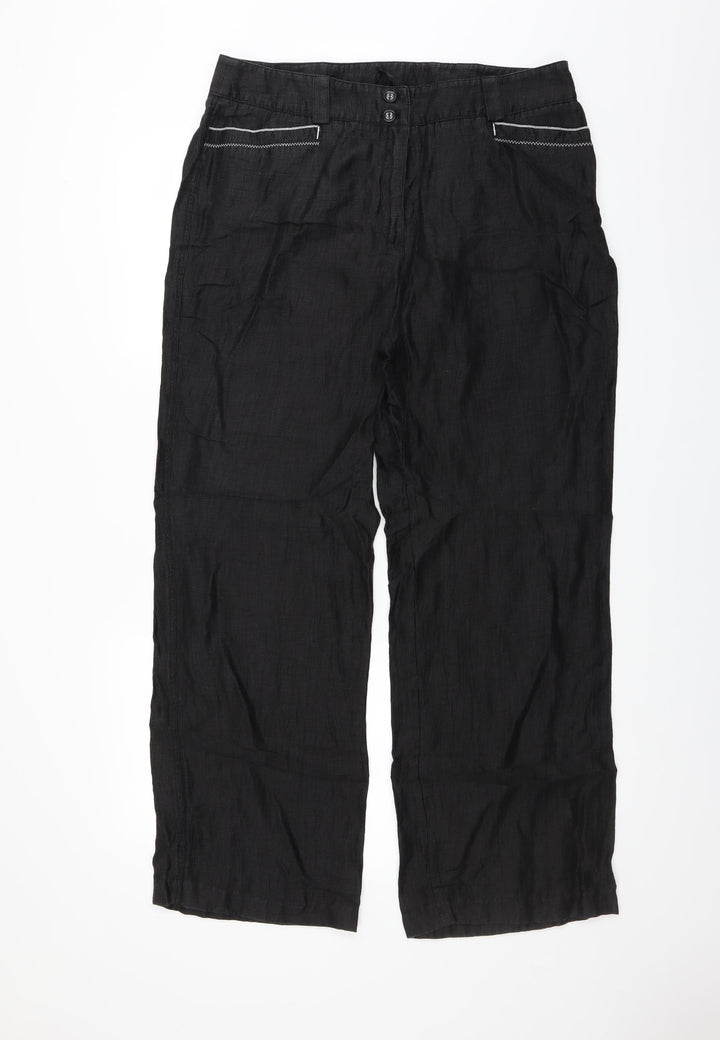 Gelco Womens Black   Trousers  Size 14 L32 in