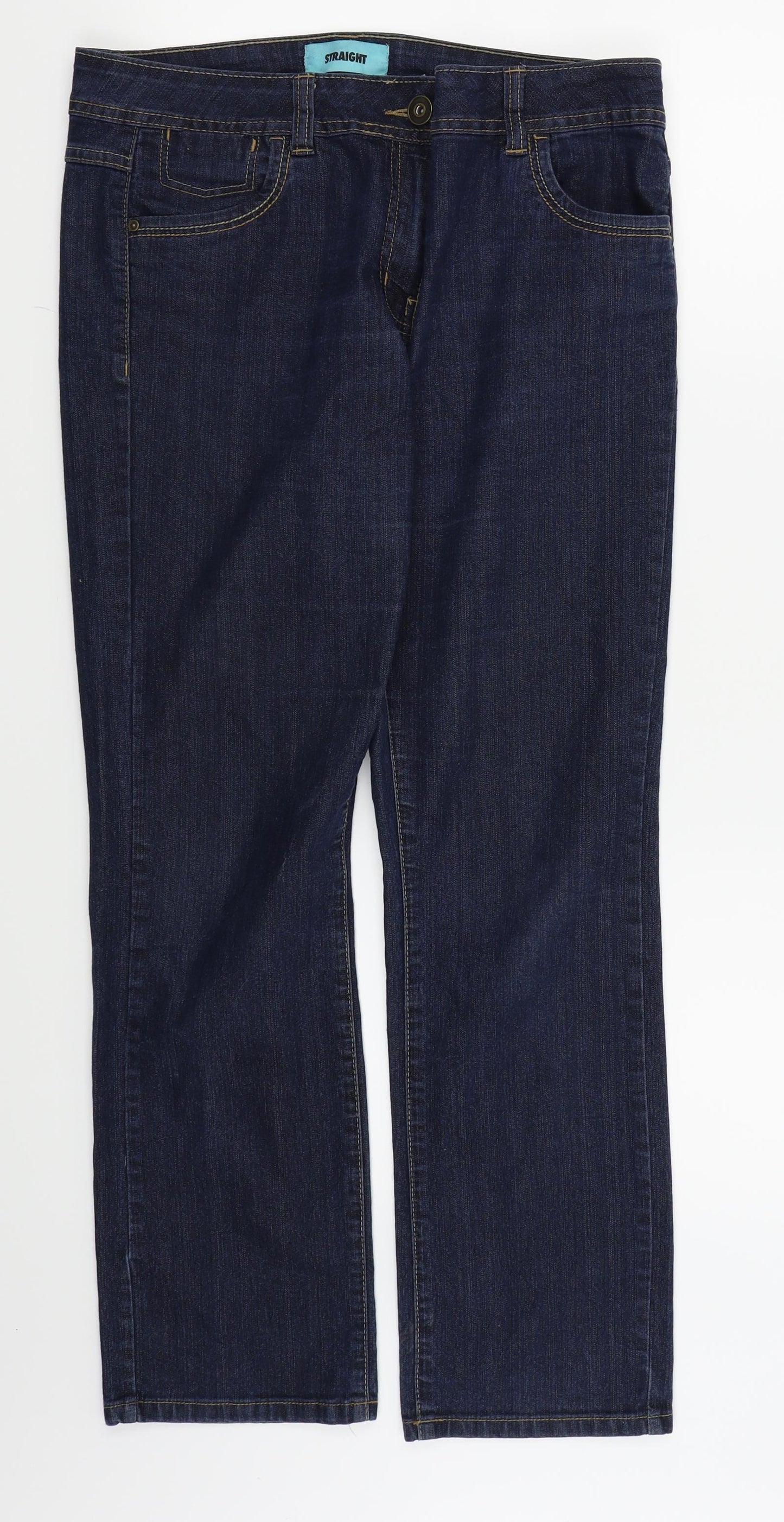 Asda George Womens Blue   Straight Jeans Size 14 L27 in