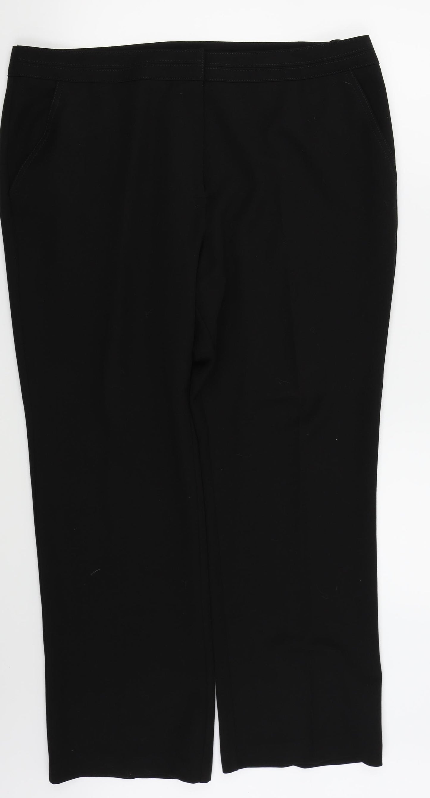 Bonmarche Womens Black   Trousers  Size 18 L27 in