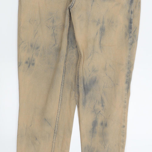 Topshop Womens Orange   Mom Jeans Size 28 L32 in